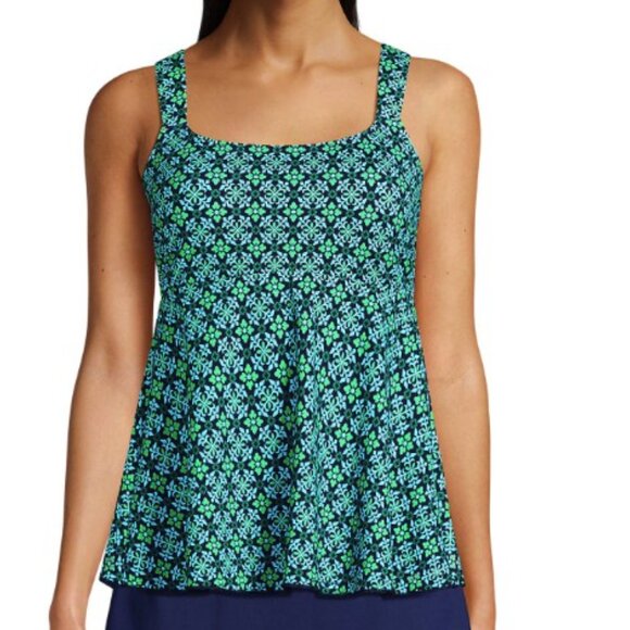 Lands' End Flutter Scoop Neck Tankini - Size: XS - NWT - Picture 1 of 8